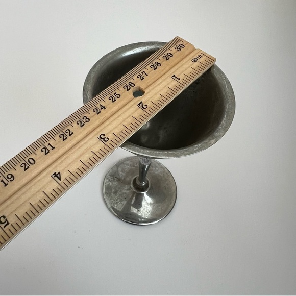 Vintage Silverplate Goblets – Set of 5 – Pewter Stemware – Mid Century Barware - Picture 3 of 7